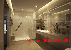 Phòng tắm kính hiện đại tại Láng Thượng