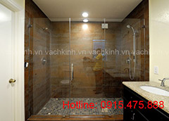 Phòng tắm kính hiện đại tại Trung Hòa